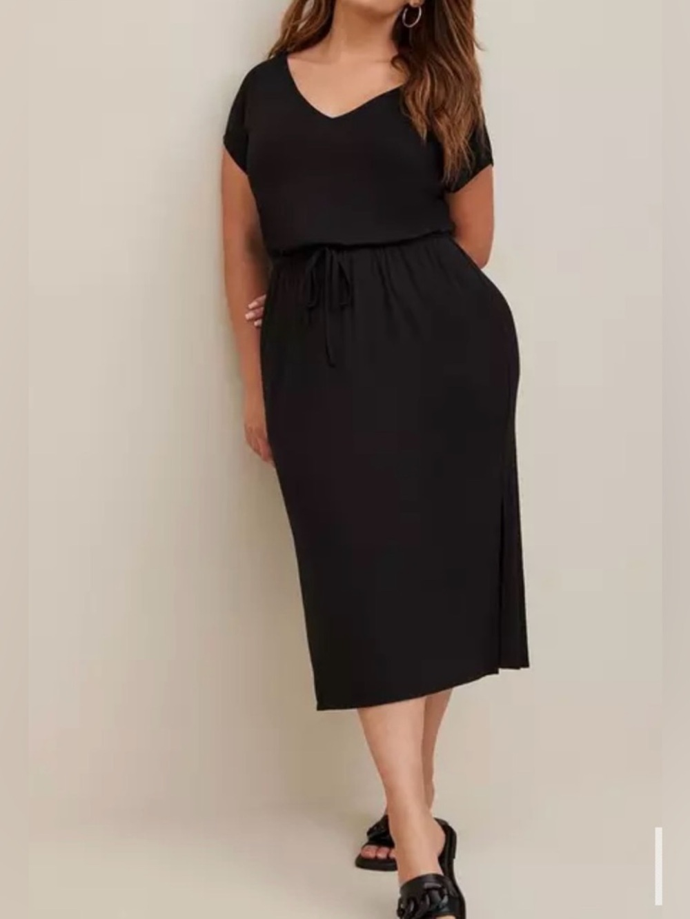 Torrid Super Soft Midi Black Dress